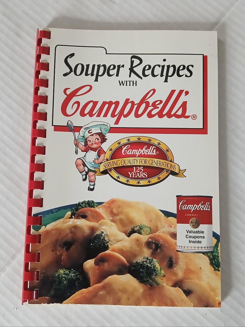 Campbell's Souper Recipes Cookbook - White & Red Cover